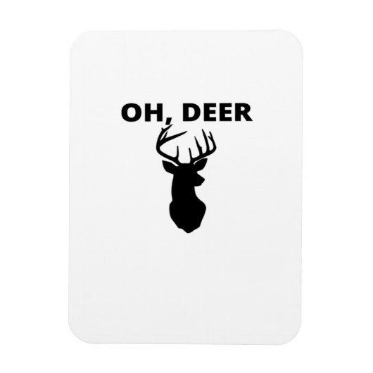Oh Deer Oh Dear Whimsical Art Style Magnet (Vertikal)