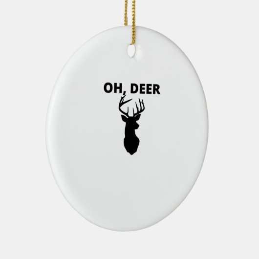 Oh Deer Oh Dear Whimsical Art Style Ornament (Rechts)