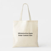 Oh Deer Oh Dear Whimsical Art Style Tote Bag Tragetasche (Rückseite)