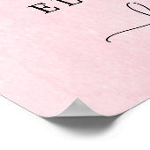 Oh Deer Pink Baby Dusche Begrüßungszeichen Poster (Ecke)