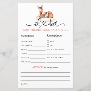 Oh Deer Pink Cloud Baby Vorhersagen Beratung Spiel