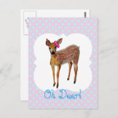"Oh Deer" Postkarte (Vorne/Hinten)