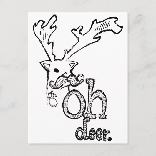 Oh Deer Postkarte (Vorderseite)