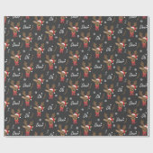 Oh Deer Pun Christmas Rentier Geschenkpapier (Flach)