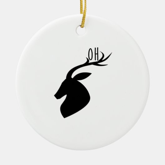 Oh Deer Pun Creative Style Keramik Ornament (Vorne)