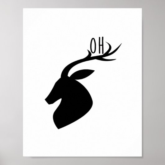 Oh Deer Pun Creative Style Poster (Vorne)