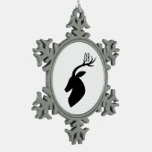 Oh Deer Pun Creative Style  Schneeflocken Zinn-Ornament (Links)