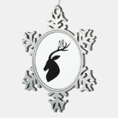 Oh Deer Pun Creative Style  Schneeflocken Zinn-Ornament (Rechts)