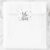 Oh, Deer! Quadratischer Aufkleber (Tasche)