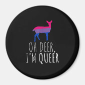 Oh Deer Queer Bisexual Pride Gay Lesbian Design Magnet (Vorne)