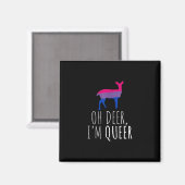 Oh Deer Queer Bisexual Pride Gay Lesbian Design Magnet (Vorderseite/Rückseite)