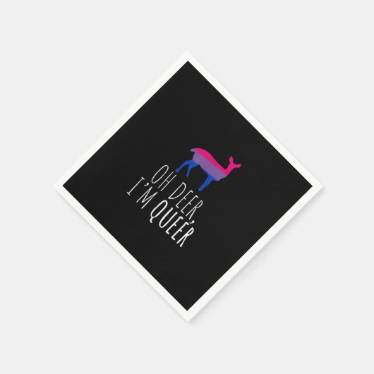 Oh Deer Queer Bisexual Pride Gay Lesbian Design  Serviette (Ecke)