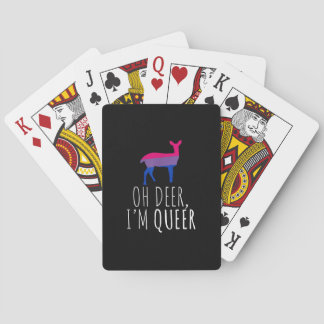 Oh Deer Queer Bisexual Pride Gay Lesbian Design Spielkarten