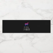 Oh Deer Queer Bisexual Pride Gay Lesbian Design Wasserflaschenetikett (Einzelnes Label)