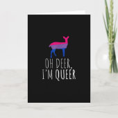 Oh Deer Queer Bisexual Pride GFolded Greeting Card Karte (Vorderseite)