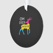 Oh Deer Queer Colorful Pride Flag Celebration Ornament (Vorderseite)