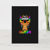 Oh Deer Queer Creative Modern Style Karte (Vorderseite)