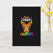 Oh Deer Queer Creative Modern Style Karte (Gelbe Blume)