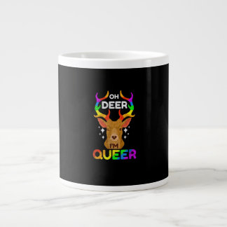 Oh Deer Queer Funny LGBTQ Pride Awareness Jumbo-Tasse