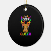 Oh Deer Queer Funny LGBTQ Pride Awareness Ornament (Links)