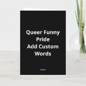 Oh Deer Queer Funny Pun LGBT PFolded Greeting Card Karte (Rückseite)