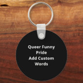 Oh Deer Queer Funny Pun LGBT Pride CelebraKeychain Schlüsselanhänger (Rückseite)