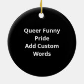 Oh Deer Queer Funny Pun LGBT Pride CelebraOrnament Keramik Ornament (Hinten)