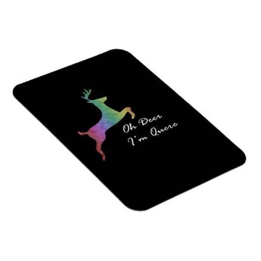 Oh Deer Queer Funny Pun LGBT Pride Celebration Magnet (Rechte Seite)