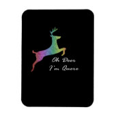 Oh Deer Queer Funny Pun LGBT Pride Celebration Magnet (Vertikal)