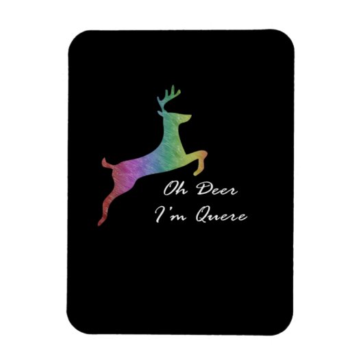 Oh Deer Queer Funny Pun LGBT Pride Celebration Magnet (Vertikal)