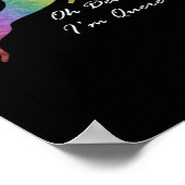 Oh Deer Queer Funny Pun LGBT Pride Celebration  Poster (Ecke)