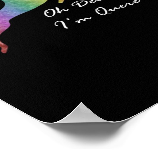 Oh Deer Queer Funny Pun LGBT Pride Celebration  Poster (Ecke)