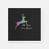 Oh Deer Queer Funny Pun LGBT Pride Celebration  Serviette (Vorderseite)