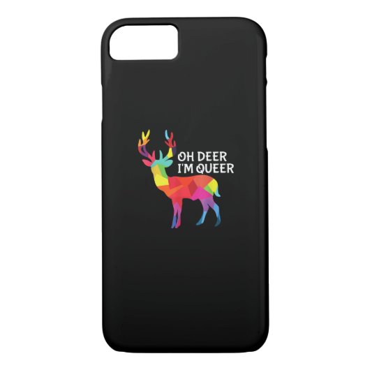 Oh Deer Queer Funny Pun LGBT Pride Design Case-Mate iPhone Hülle (Rückseite)