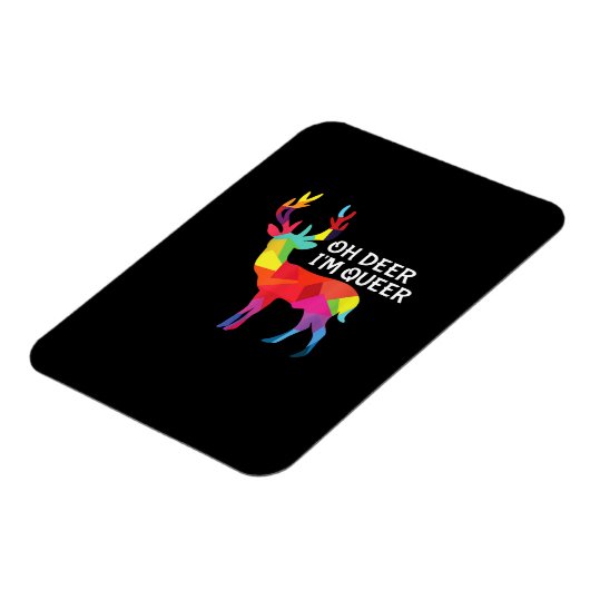 Oh Deer Queer Funny Pun LGBT Pride Design Magnet (Linke Seite)