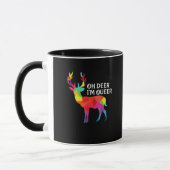 Oh Deer Queer Funny Pun LGBT Pride Design Tasse (Links)