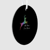 Oh Deer Queer Funny Pun LGBT PrideAcrylic Ornament (Vorderseite)