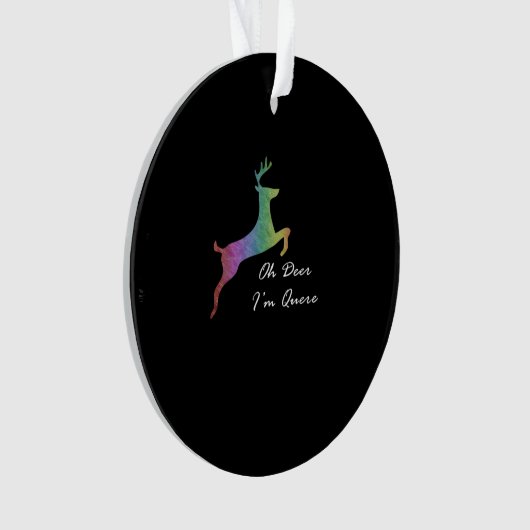 Oh Deer Queer Funny Pun LGBT PrideAcrylic Ornament (Vorderseite)