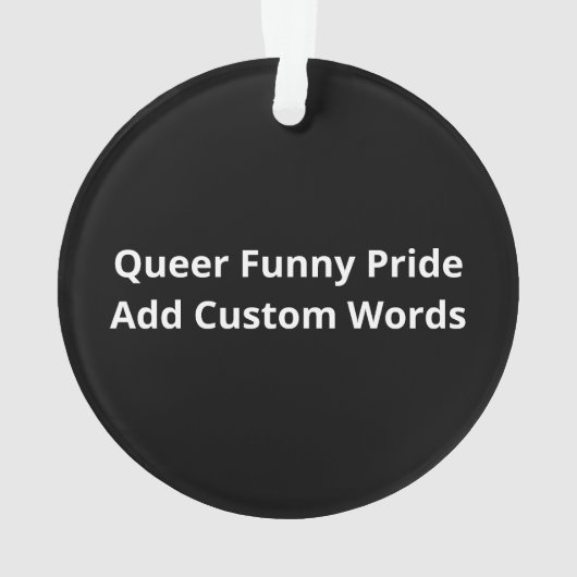 Oh Deer Queer Funny Pun LGBT PrideAcrylic Ornament (Rückseite)