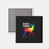 Oh Deer Queer LGBT Pride Celebration Design  Magnet (Vorderseite/Rückseite)
