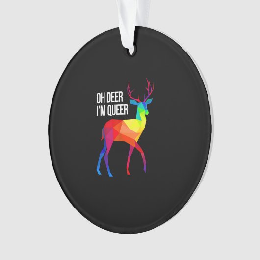 Oh Deer Queer LGBT Pride Celebration Design Ornament (Vorderseite)
