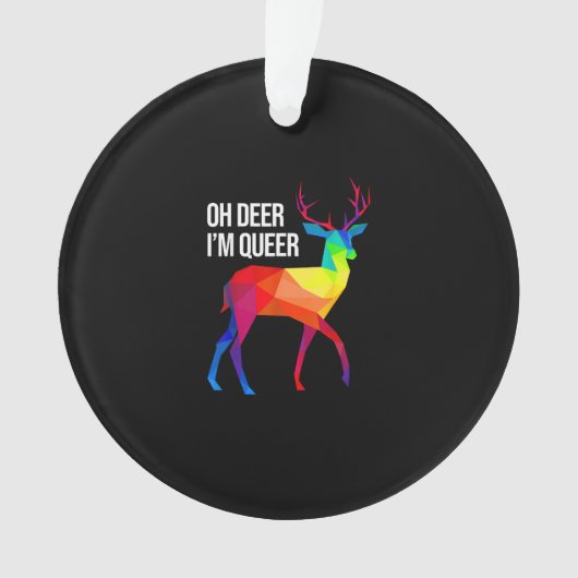 Oh Deer Queer LGBT Pride Celebration Design Ornament (Vorderseite)