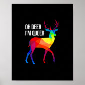 Oh Deer Queer LGBT Pride Celebration Design  Poster (Vorne)
