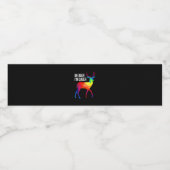 Oh Deer Queer LGBT Pride Celebration Design Wasserflaschenetikett (Einzelnes Label)