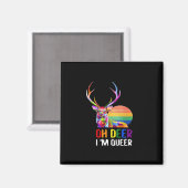 Oh Deer Queer Minimal Modern Style  Magnet (Vorderseite/Rückseite)