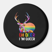 Oh Deer Queer Minimal Modern Style Magnet (Vorne)