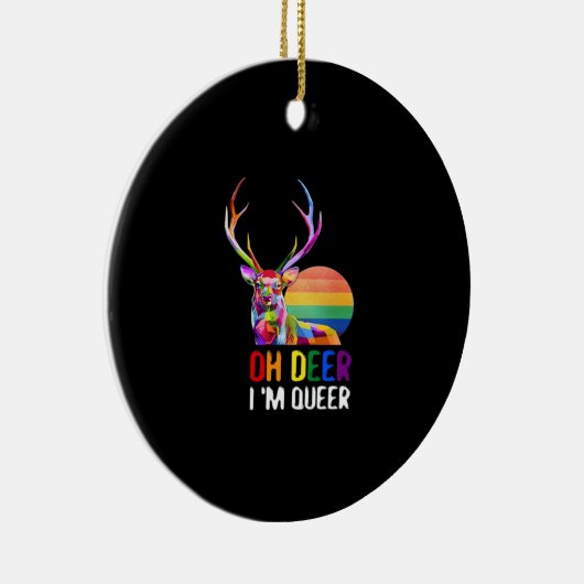 Oh Deer Queer Minimal Modern Style Ornament (Rechts)