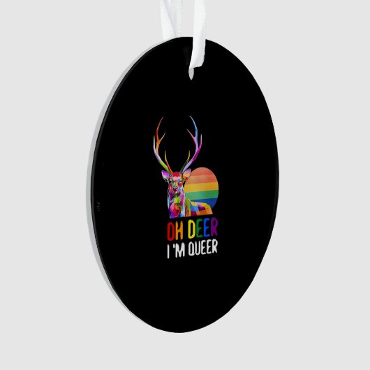 Oh Deer Queer Minimal Modern StyleAcrylic Ornament (Vorderseite)