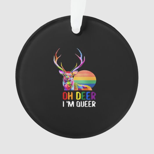 Oh Deer Queer Minimal Modern StyleAcrylic Ornament (Vorderseite)