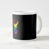 Oh Deer Queer Pride Celebration Funny LGBT Gift Jumbo-Tasse (Vorderseite Rechts)